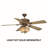 Polston 52 in. Weathered Patina Indoor Rod Mount Rustic Ceiling Fan with Reversible Washed Oak-Pine Blades, Pull Chain Included, 3 Speeds, Light Kit Adaptable, AC Motor