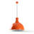 Industrial Retro Orange Dome Chandelier
