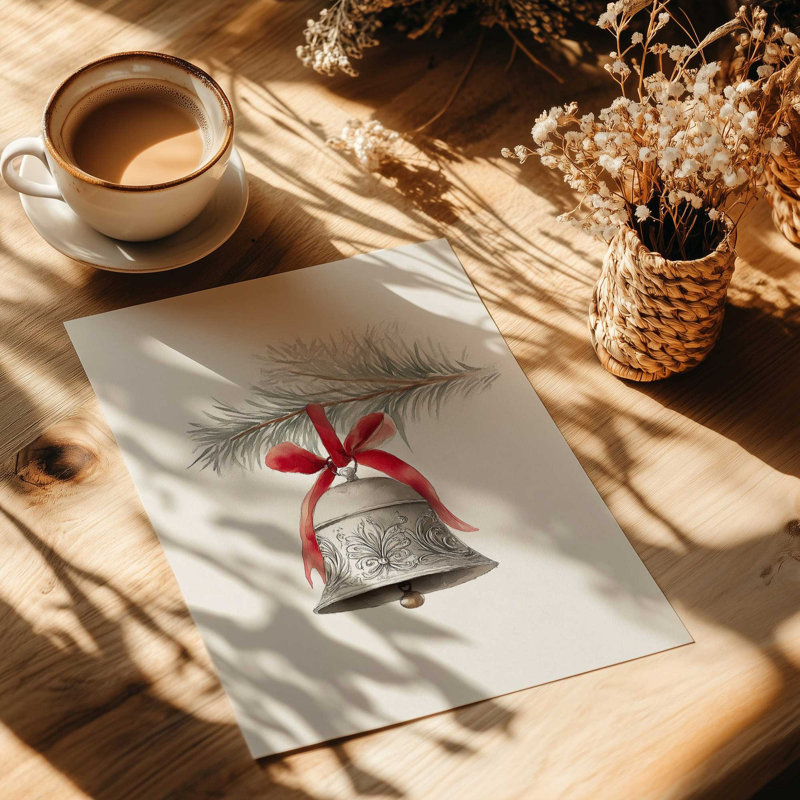 «Silver Bell Noel», reproduction d'art, Sans cadre, 11 po x 14 po