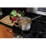 Chantal Induction 21 Steel® 3.5 qt. Stainless Steel Saucepan with Lid