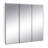 Bathroom Medicine Cabinet, Wall Mounted, Mirror, Clear Gloss-1778163866