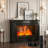 40"atomized Fireplace With Mantel, 27 Inch Water Vapor Fireplace Insert,realistic Flame Mist Fireplace,remote Control, Adjustable Led Flame, Automatic Water Level Display,black-1024780414