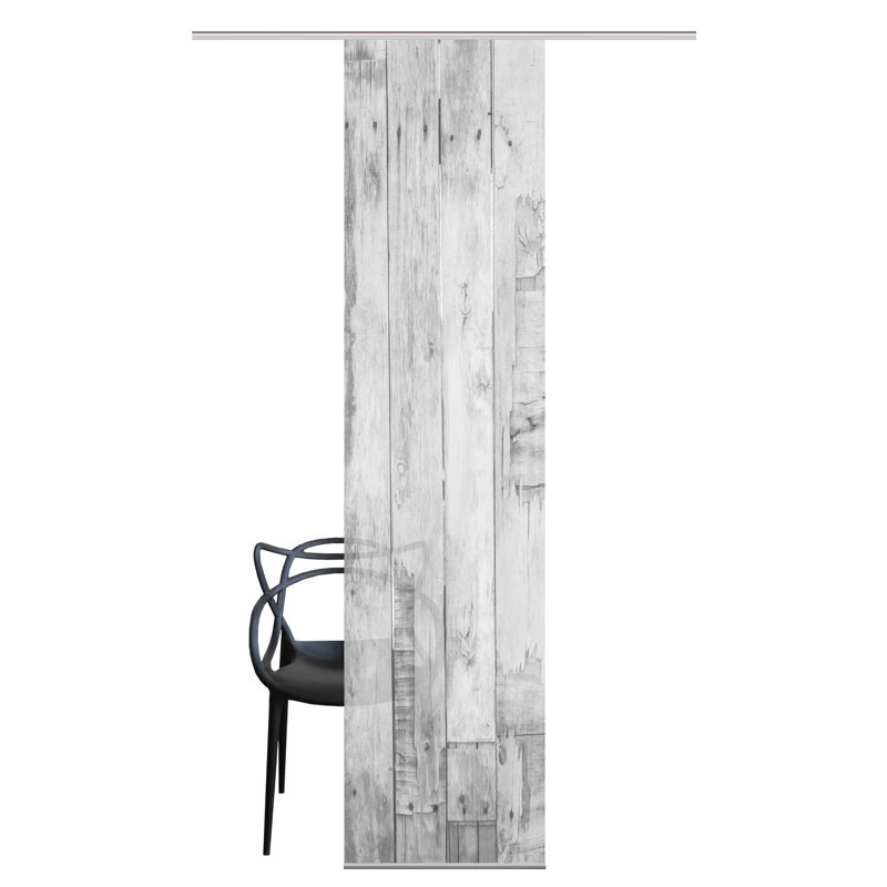 Semi Sheer Sliding Panel Single Panel, in Grey