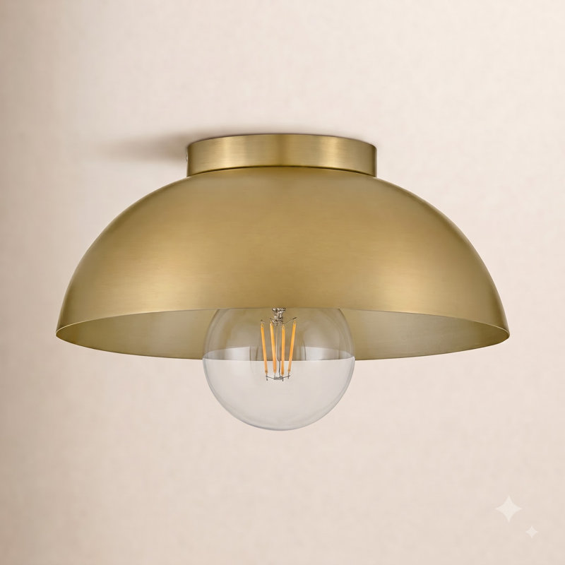 Kebo Flush Mount, Lacquered Brass