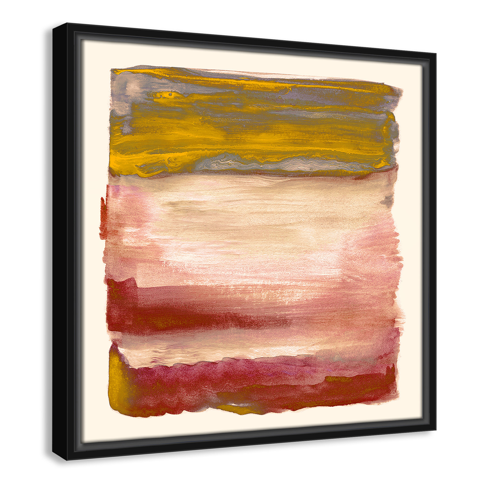 Sky Collection "Yellow Sky I" Print by Nan, 17.5" H x 17.5" W, Black