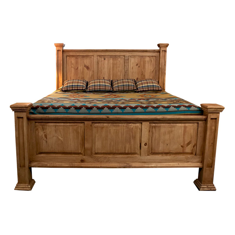 Dhaill King Solid Wood Panel Bed