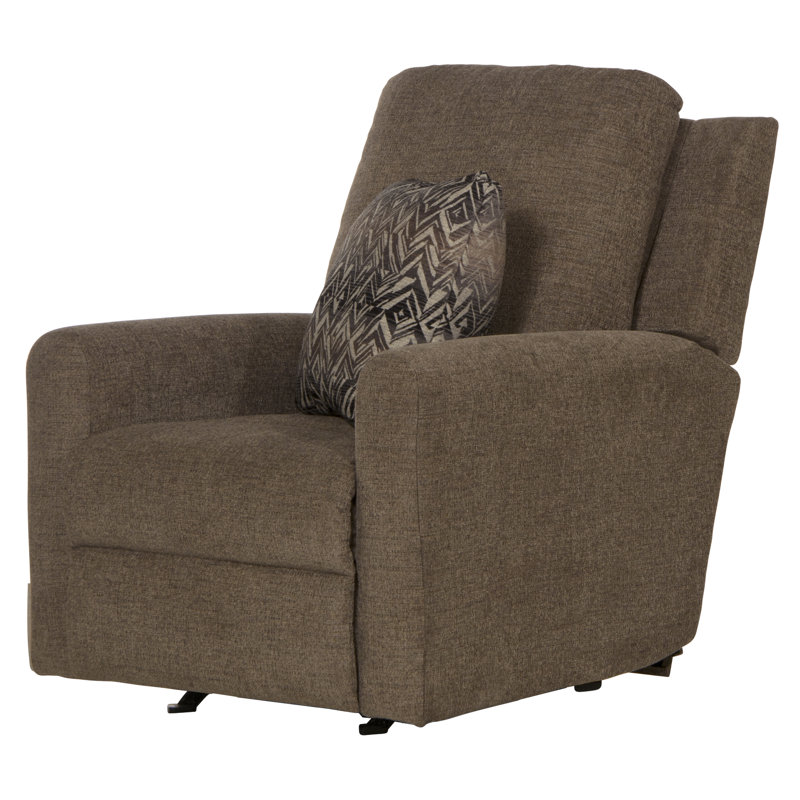 Eastin Upholstered Recliner, Brown, Manual