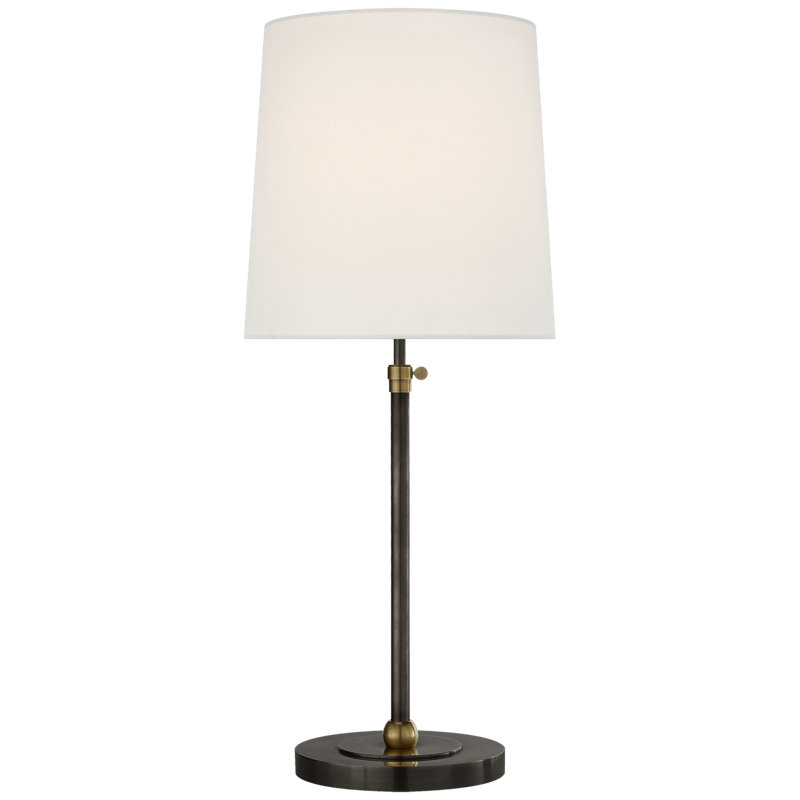 Thomas O'Brien Bryant Large Table Lamp, Bronze/Hand-Rubbed Antique Brass, Fabric