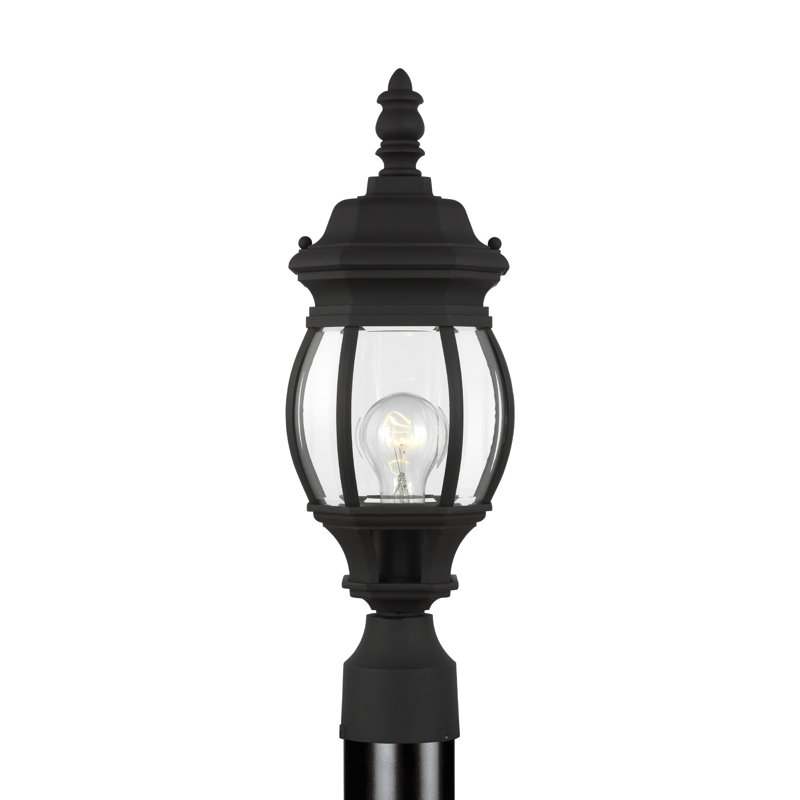 Petite lanterne d'extérieur à une lumière Wynfield de Génération Lighting , Noir / Transparent, Non