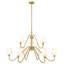 Lustre 9 lumières à abat-jour / araignée en acier à intensité variable Sujal-1128703569-1128703568