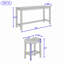 Ensemble de table de bar rustique 4 pièces avec port de chargement intégré et tabourets rembourrés pour cuisine ou salon-159074191