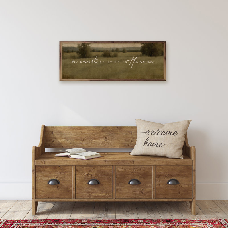 Rectangle Print on Wood, 4" H x 12" W