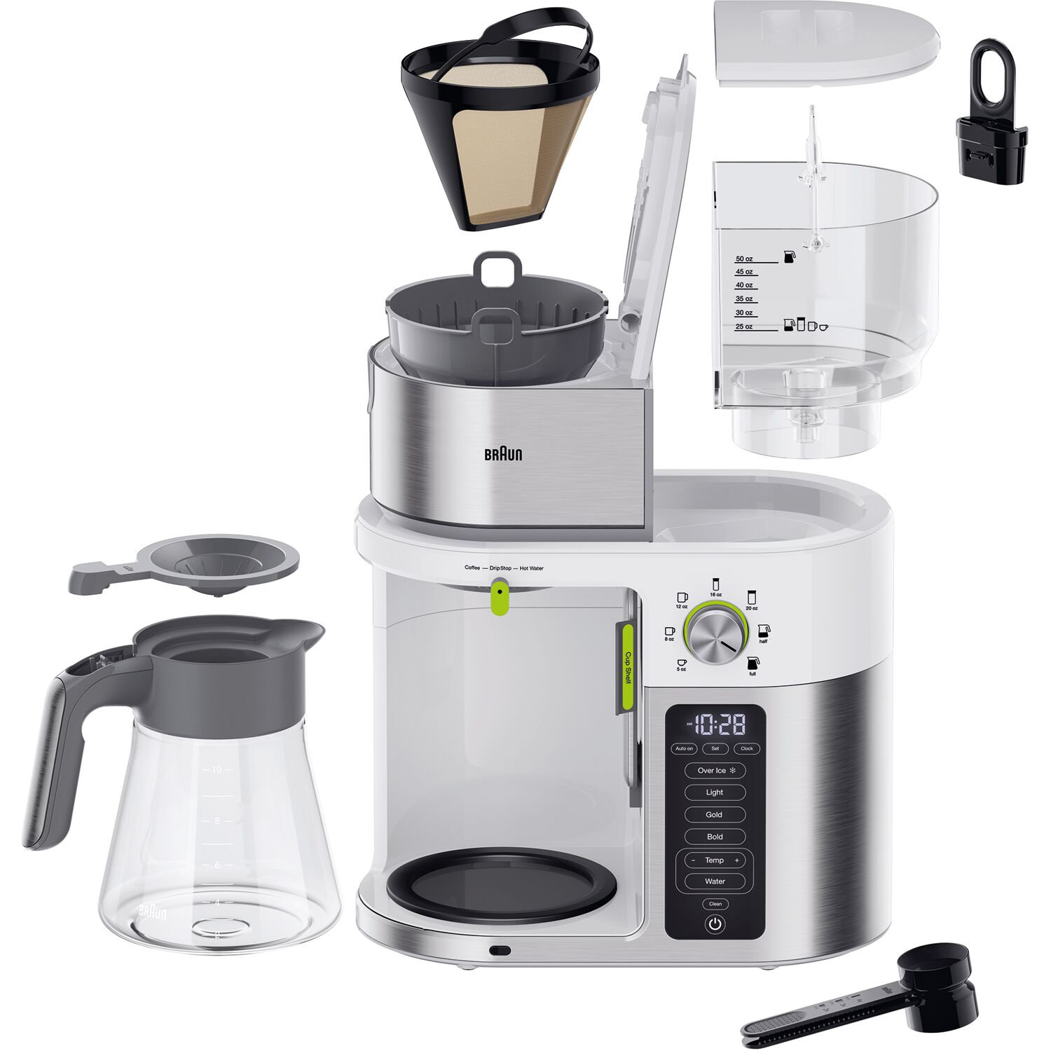Braun MultiServe 10-Cup Coffee Maker, White
