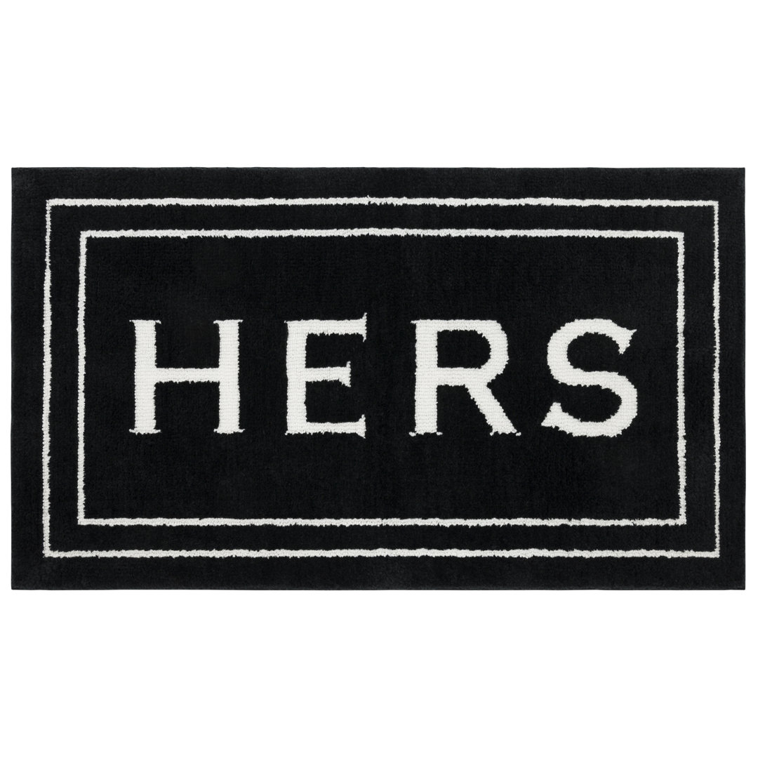 Ghobad Hers Bordered Polyester Machine Washable Bath Rug Ebern Designs 