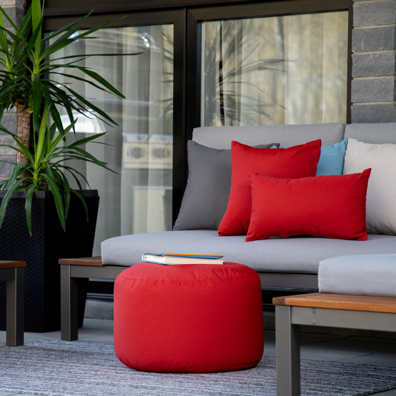Pouf d'extérieur Soleil, Rouge