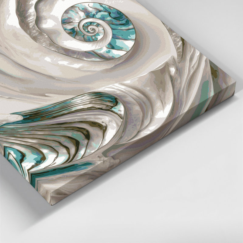Art mural gris sur toile Coastal Abalone, H 8 po x l 10 po