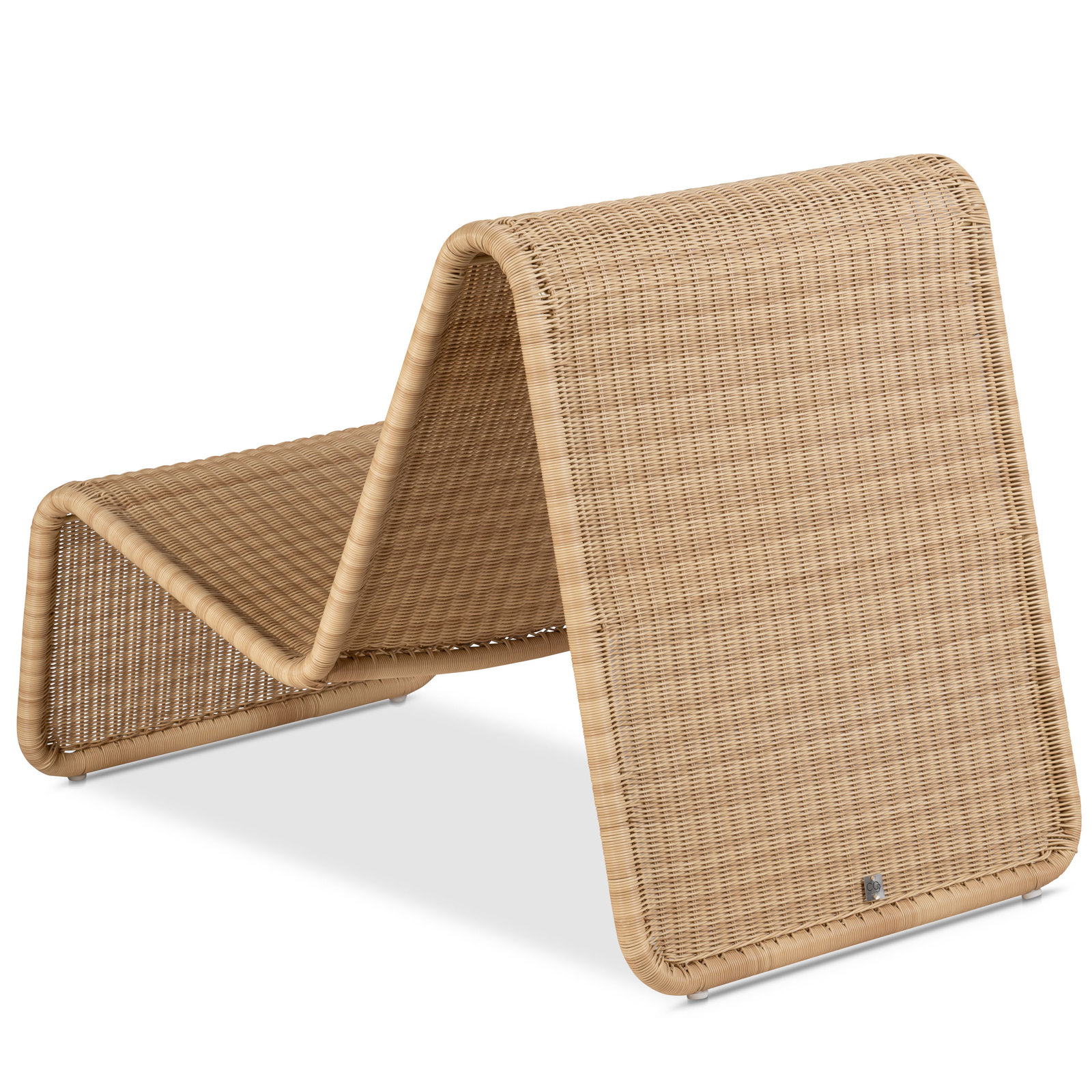 Wave Stackable Lounge Chair, Natural - Set Of 2