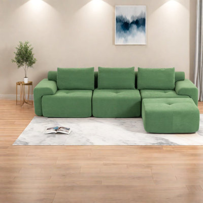 Multifunctional L-shaped Sectionals, Steel Frame, Modern Comfort, Home Theatre Use