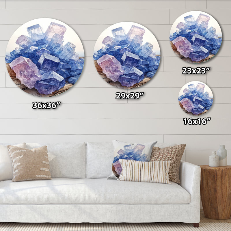 Brookdene - Crystals Round Metal Wall Art, 16" H x 16" W
