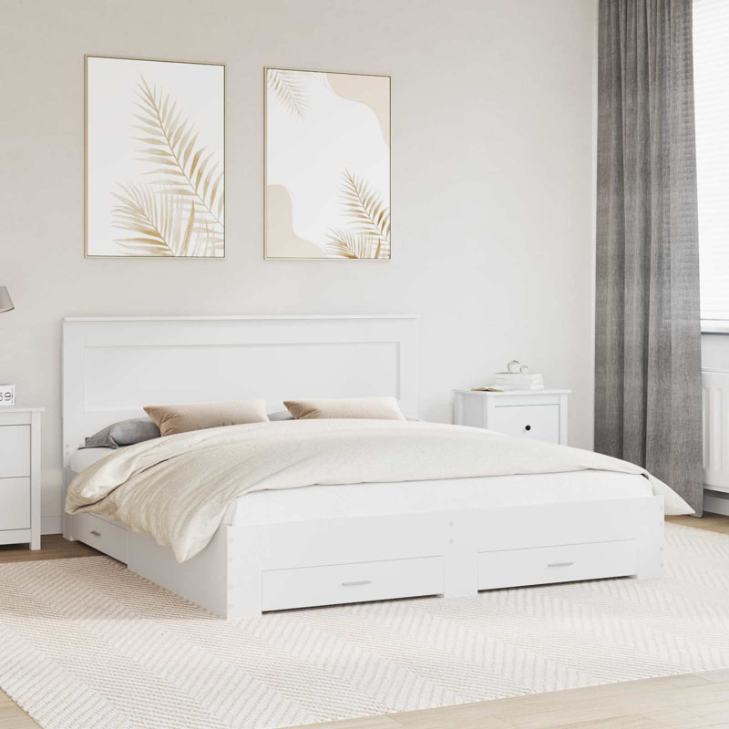 Bed, White, Super King (6')