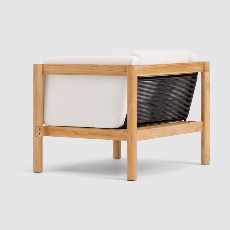 Haven Outdoor Teak Lounge Chair, Sunbrella Canvas