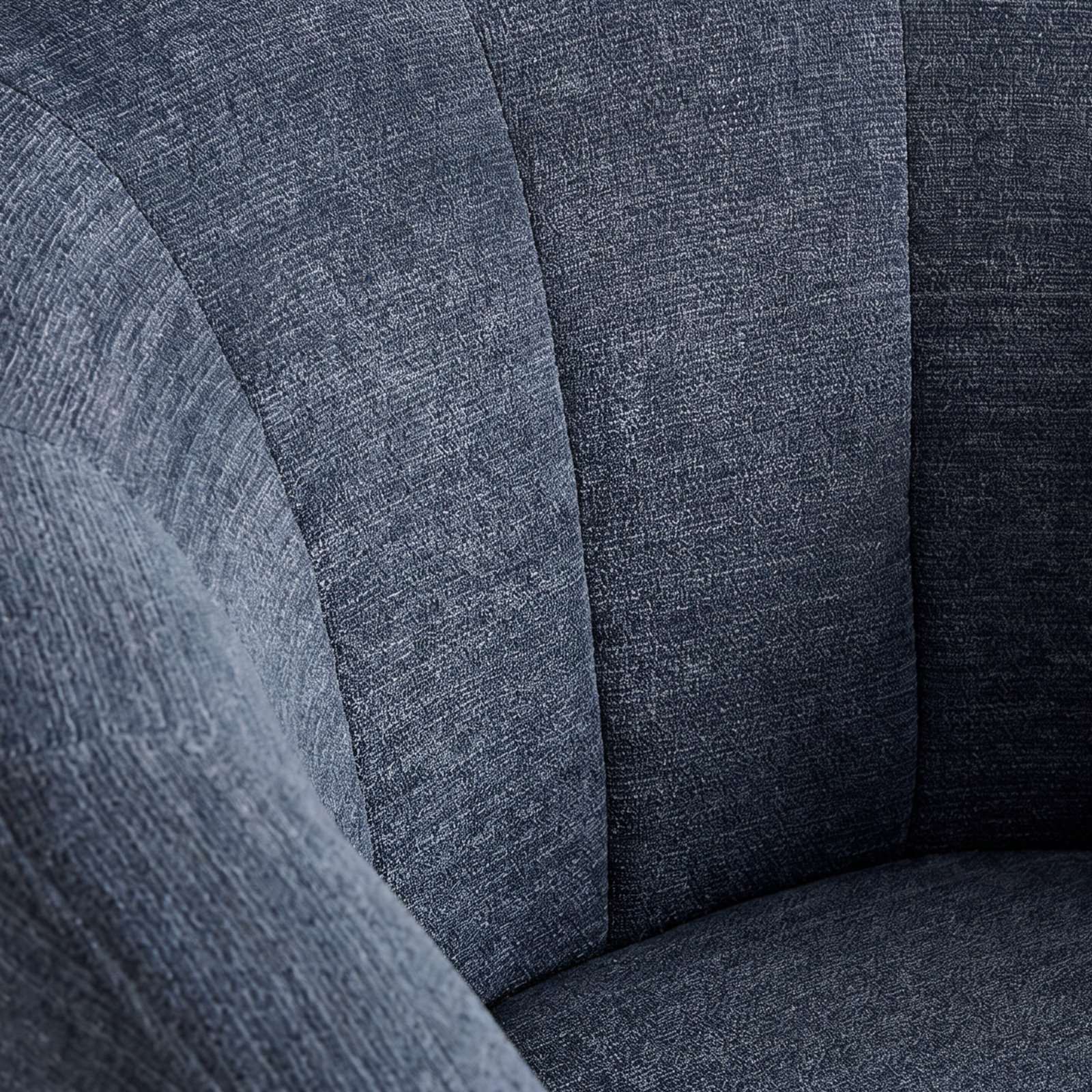 Eucalyptus Swivel Barrel Chair, Blue