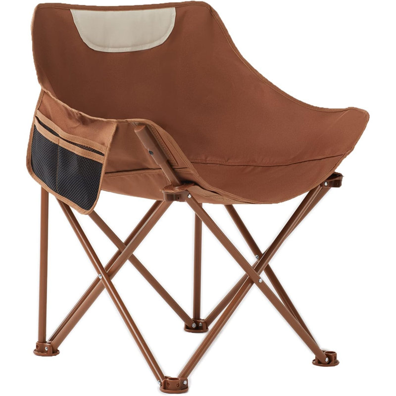Sandon Folding Camping Chair, Brown, Brown