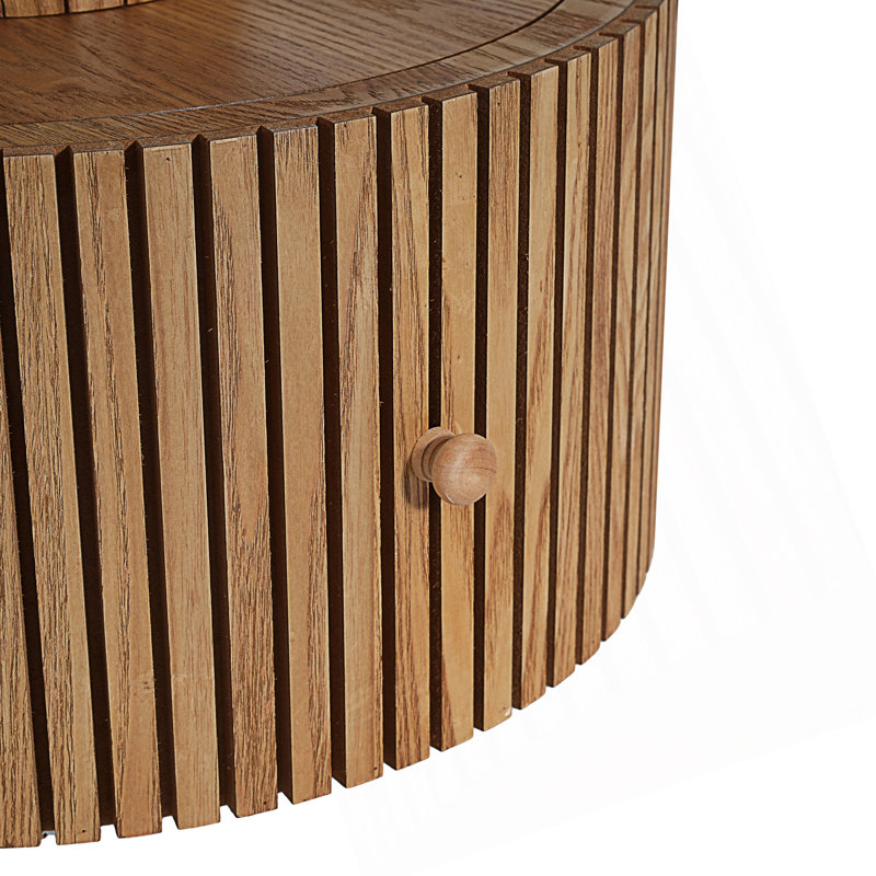 Unique Four-Leaf Clover Side Table With Drawer