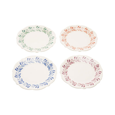 Coraline Set of 4 Dinner Plates, Mix, 27cm