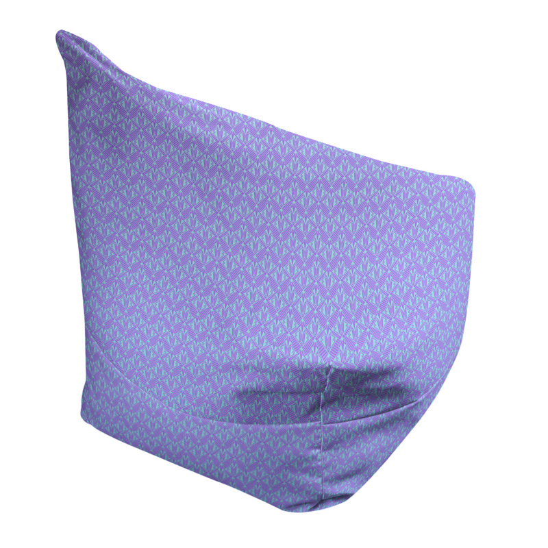 Petite chaise à sacs à billes & Leffel, H 120 po x L 31 po x P 60 po, Mauve / bleu, Rembourrage poly