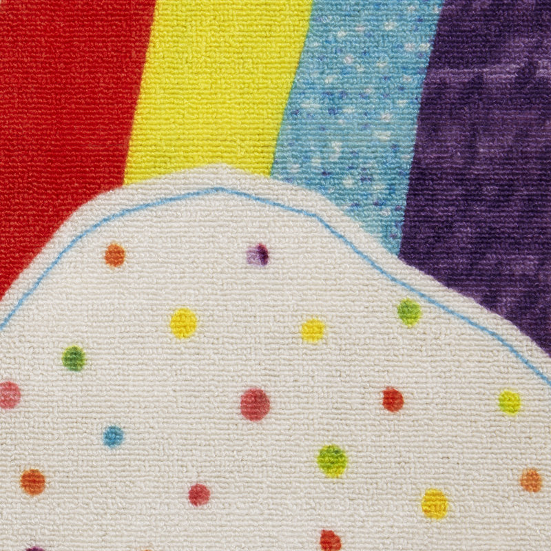 Rectangle Handmade Polyester Rug, Rectangle 2'11" x 4'3"