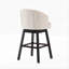 Tabouret tournant à 360 degrés avec garniture cloutée, beige