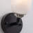 Vidalite Seren 1-Light Matte Black Wall Sconce Light with Handmade Glass Shades, Modern Style Wall Lamp with Rotatable Light