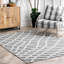 Tapis gris à rayures Geraldine-1222642436
