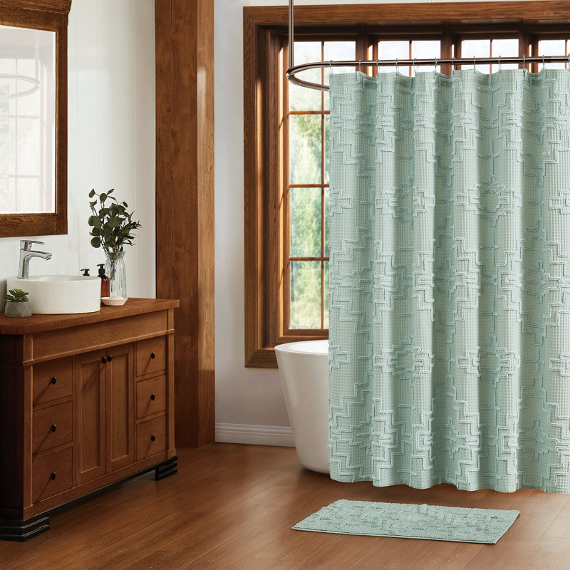 Kiva Steps Shower Curtain Sky Gray 72x72"