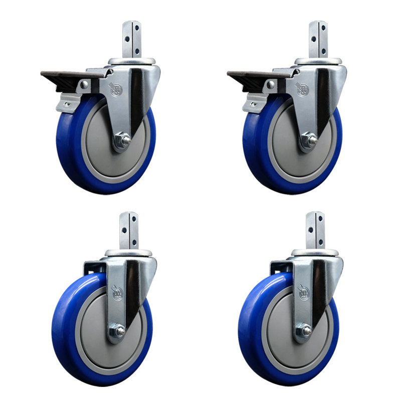 Polyurethane Casters, Blue