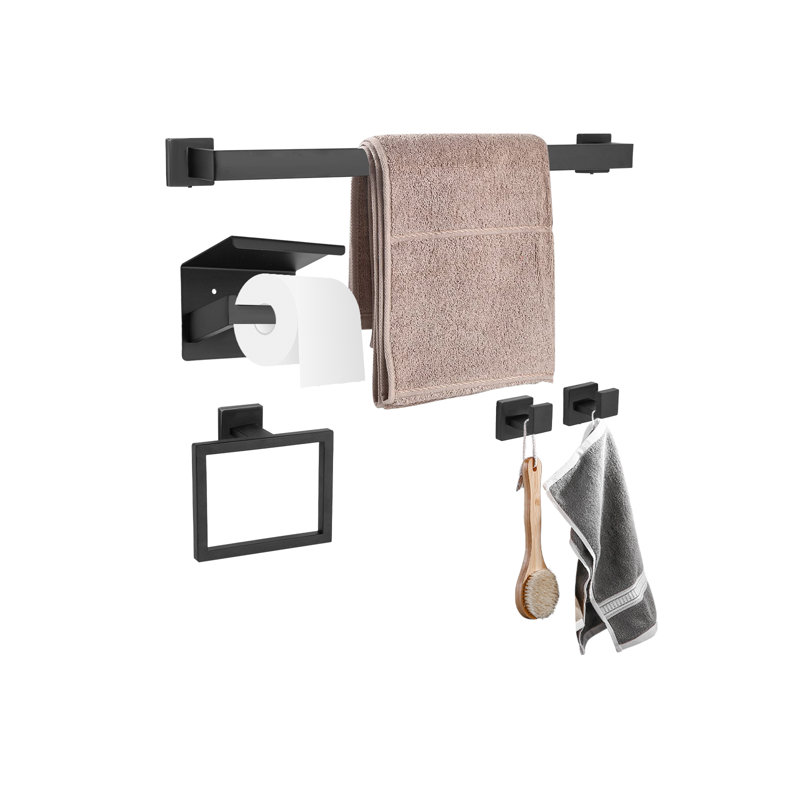5 - Piece Bathroom Hardware Set, Silver