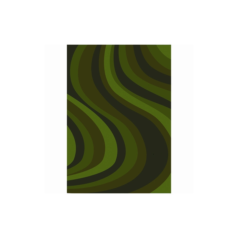 Tapis vert touffeté à motif abstrait Whimsy, 3 pi 10 po x 5 pi 4 po