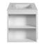 Meuble-lavabo mural de 30 po, armoire de rangement flottante avec 2 tiroirs, lavabo simple en céramique à 3 trous, armoire moderne.-863820745