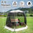 Fiberglass Patio Gazebo Pop Up with Screen Room Tents-81779416