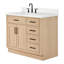 Meuble-lavabo simple en bois massif 42 po Tidworth avec plateau en quartz Carrara de 1,5 po-649030475-668100341-668100339