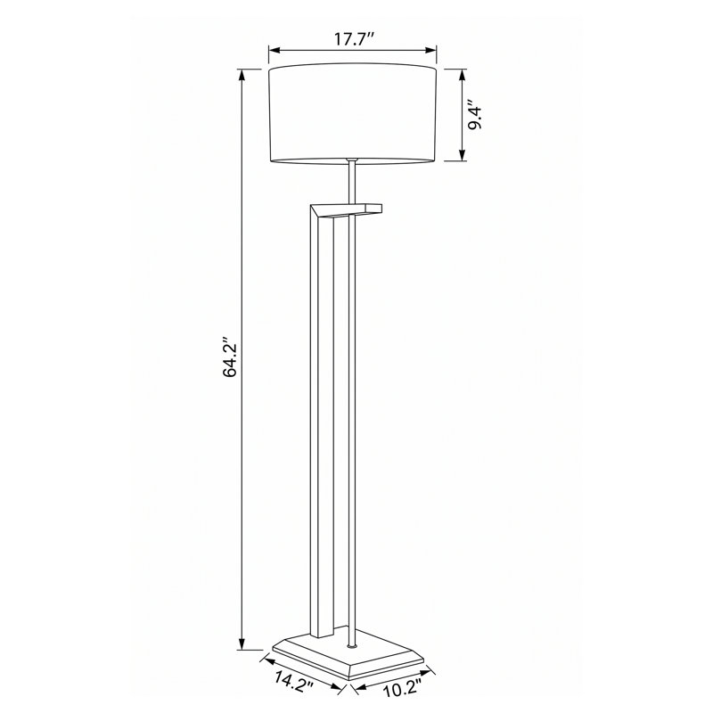 Lampe sur pied à abat-jour tambour Aura
