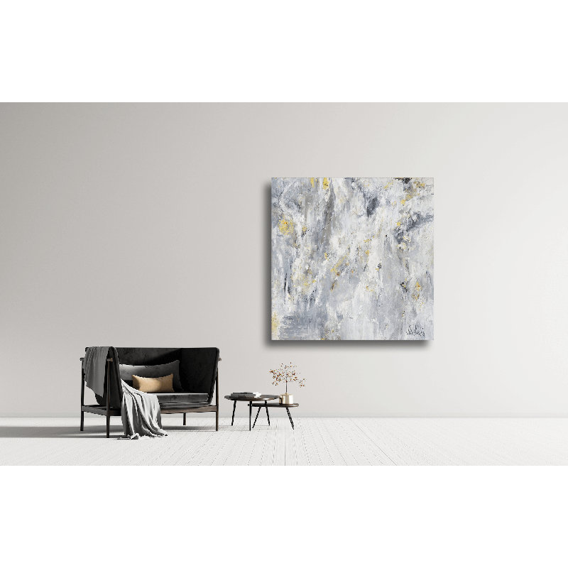 White Platinum - Artist Enhanced Canvas Print, 30" H x 30" W x 1.5" D, Unframed Canvas