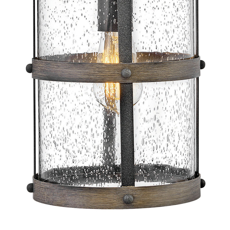 Lakehouse Outdoor Wall Lantern, Aged Zinc, 17.25" H x 9" W x 10.5" D