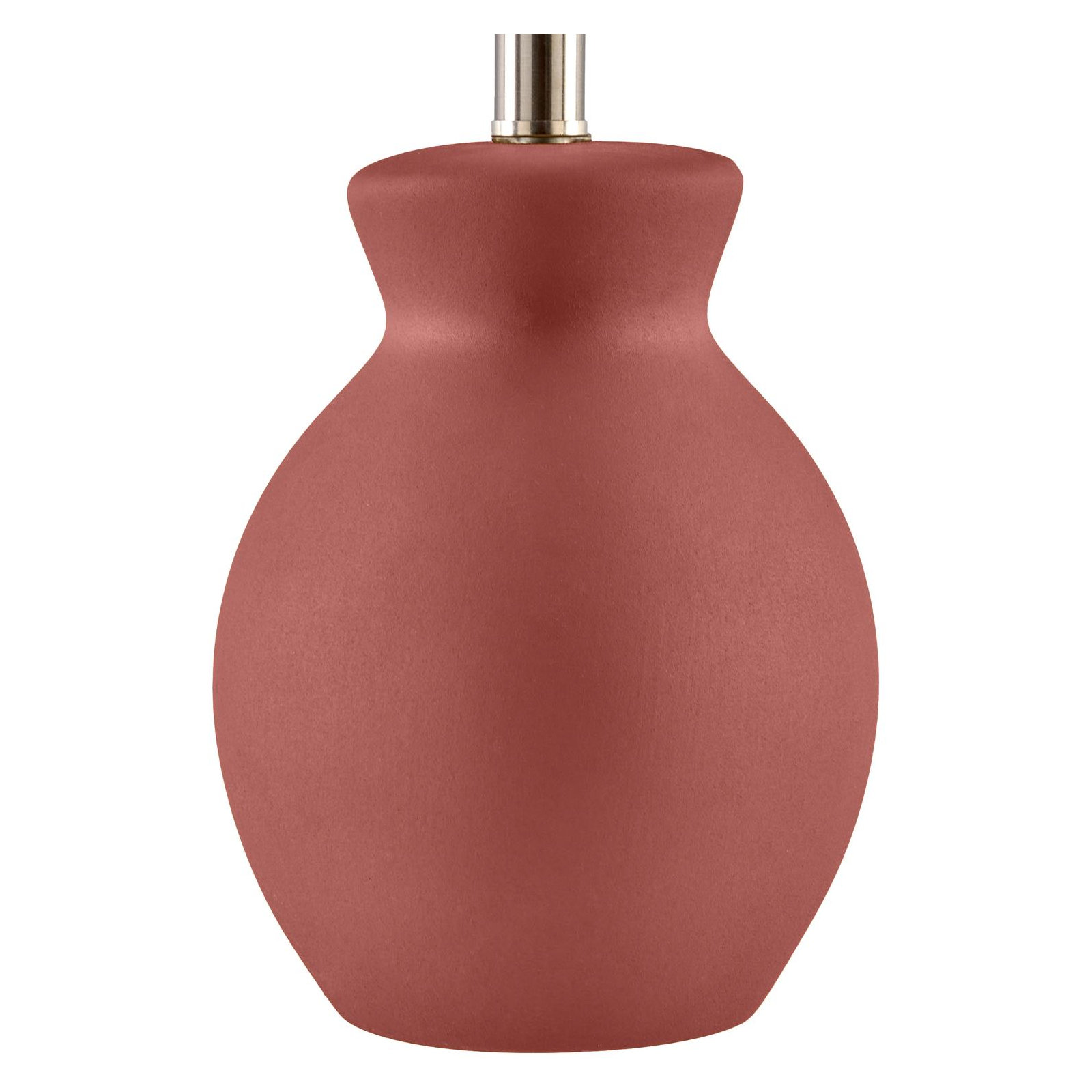 Momsen Scallop Shade Matte Lamp, Red, Natural, 15"H x 8"W x 8"D