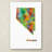Nebraska State Map-1 - Print on Canvas-17943397