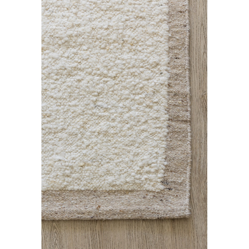 Wool Area Rug in Ivory, Runner 2'6" x 8'