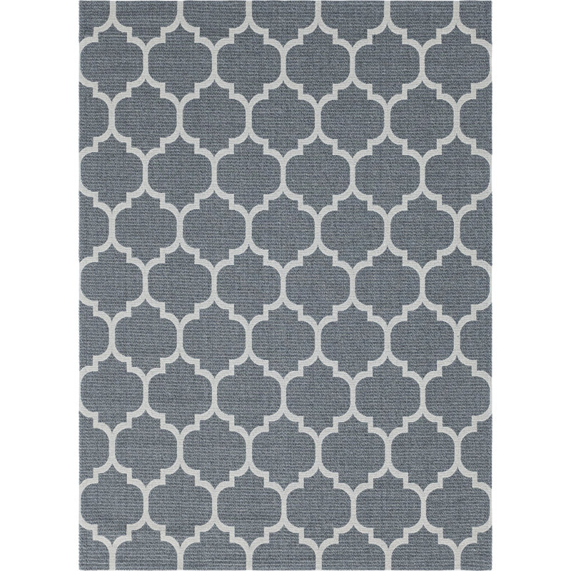 Cotton Geometric Indoor Rug, Rectangle 7'5" x 10'