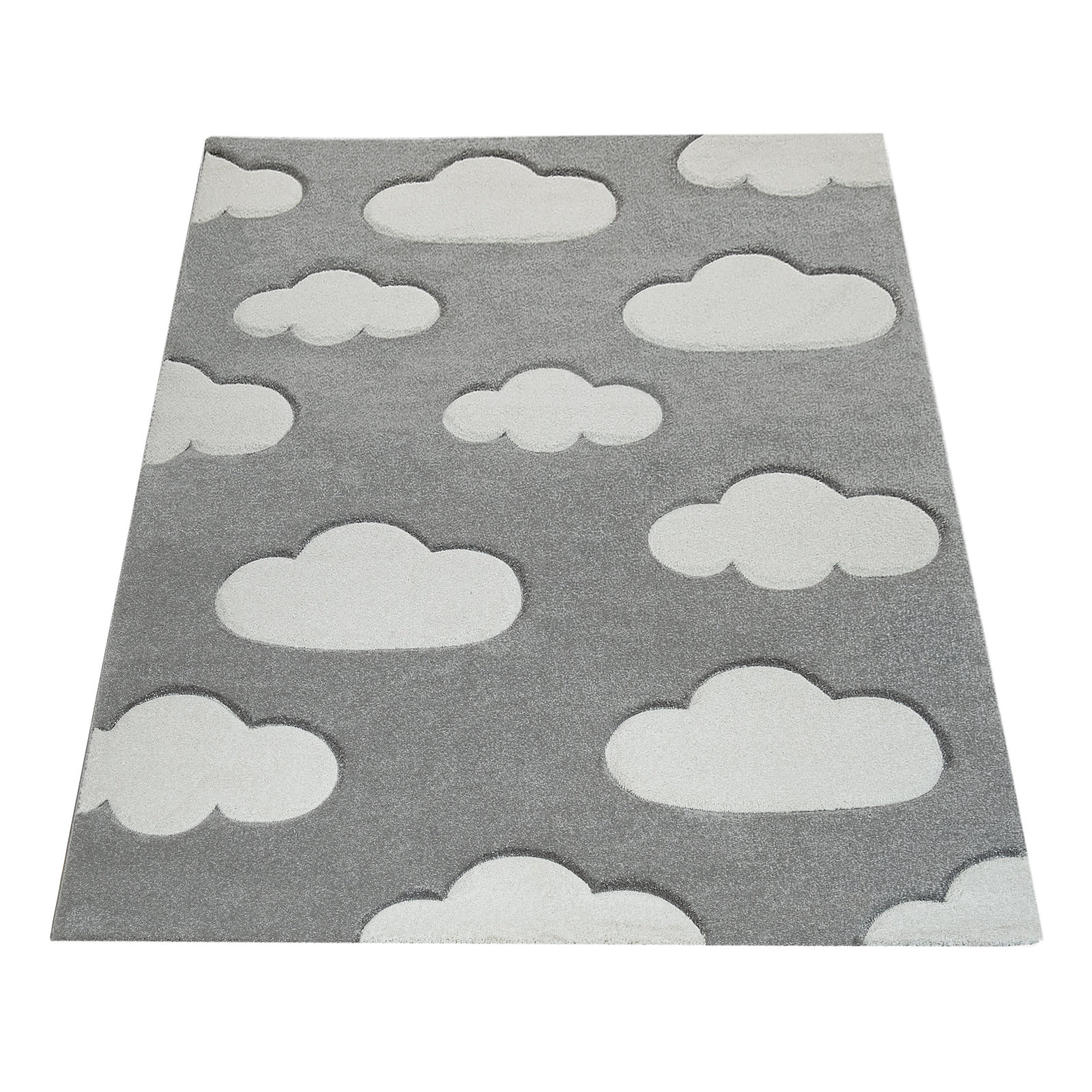 Hotwells Area Rug in Gray/White, Rectangle 3'11" x 5'7"