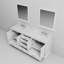 Meuble-lavabo double l 80 po x P 22 po, comptoir en marbre de Carrare, ensemble de robinet et miroirs de 30 po-912537552